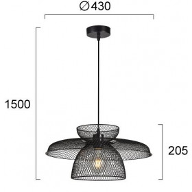Φωτιστικό Μονόφωτο E27 Μαύρο Maronti 4304501 VIOKEF