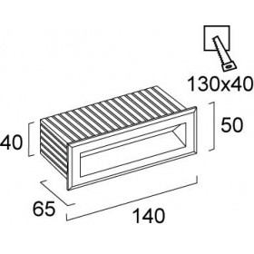Φωτιστικό Χωνευτό LED 3W 3000k Ανθρακί Flik 4308701 VIOKEF