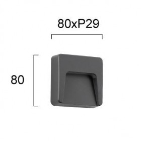 Απλίκα LED 2W 3000k Ανθρακί Cop 4308800 VIOKEF