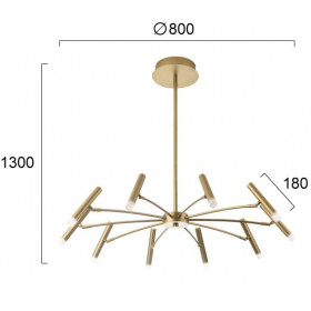 Φωτιστικό LED 50W 3000k Χρυσό Secret 4309001 VIOKEF