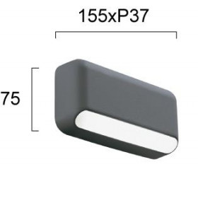 Απλίκα LED 3W 3000k Ανθρακί Seren 4309301 VIOKEF