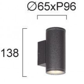 Απλίκα GU10 Ανθρακί Corvo 4309800 VIOKEF