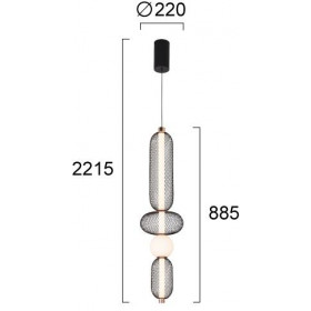 Φωτιστικό LED 19W 3000k Μαύρο Και Χρυσό Margot 4311500 VIOKEF