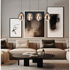 Φωτιστικό LED 23W 3000k Μαύρο Και Φυμέ Melanie 4312000 VIOKEF