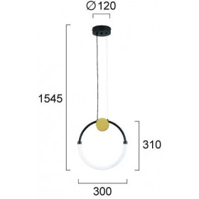 Φωτιστικό LED 9W 3000k Χρυσό Briana 4314700 VIOKEF