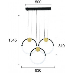Φωτιστικό LED 29W 3000k Χρυσό Και Μαύρο Briana 4314900 VIOKEF