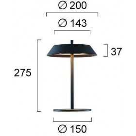 Πορτατίφ LED 12W 3000k Μαύρο Leona 4317000 VIOKEF