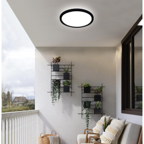 Πλαφονιέρα LED 25W 3000k-6000k Μαύρο Και Λευκό Serena 4318000 VIOKEF