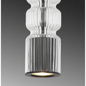 Φωτιστικό Μονόφωτο GU10 Μαύρο Και Διάφανο Nikita 4318900 VIOKEF