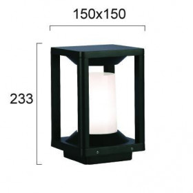 Φωτιστικό Κολώνα E27 Μαύρο Korey 4321500 VIOKEF