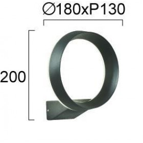 Απλίκα LED 12W 3000k Ανθρακί Zoom 4321700 VIOKEF