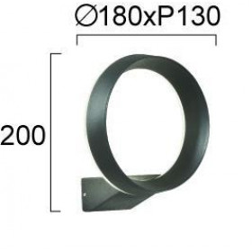 Απλίκα LED 12W 3000k Ανθρακί Zoom 4321700 VIOKEF