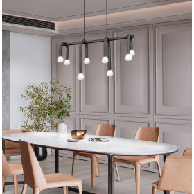 Φωτιστικό Οχτάφωτο G9 Μαύρο Και Λευκό Delori 4324700 VIOKEF