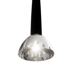 Φωτιστικό LED 8W 3000k Μαύρο Και Διάφανο Rina 4325200 VIOKEF
