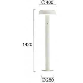 Φωτιστικό Δαπέδου LED 28W 3000k Μπεζ Deva 4326500 VIOKEF