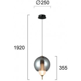 Φωτιστικό LED 9W 3000k Φυμέ Και Λευκό Adol 4326600 VIOKEF