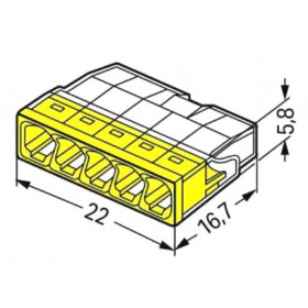 Κάπς Καλωδίων Έως 2.5mm² Καλώδιο 2273-205 WAGO