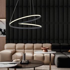 Φωτιστικό LED 42W 3000k Μαύρο Saturn 144-15020 EUROLAMP
