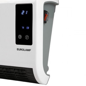 Αερόθερμο Μπάνιου Επίτοιχο 2000W Με τηλεχειριστήριο Λευκό Και Γκρι 147-29128 EUROLAMP