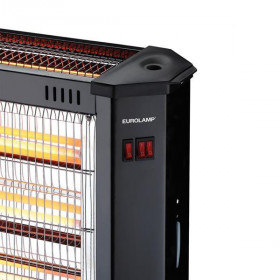 Θερμάστρα Χαλαζία 2400W Μαύρο Με Ανεμιστήρα Και Υγραντήρα 147-29152 EUROLAMP