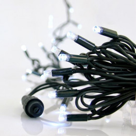 Σειρά Με 100 Λαμπάκια LED Λευκά Πράσινο Καλώδιο IP65 Επεκτάσιμα