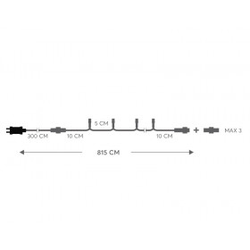 Σειρά Με 100 Λαμπάκια LED Θερμά Πράσινο Καλώδιο Επεκτάσιμα