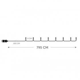 Σειρά Με 100 Λαμπάκια LED Λευκά Πράσινο Καλώδιο Και Πρόγραμμα