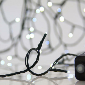 Σειρά Με 300 Λαμπάκια LED Λευκά Πράσινο Καλώδιο Και Πρόγραμμα
