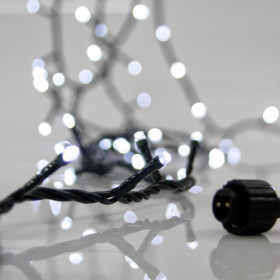 Σειρά Με 100 Λαμπάκια LED Λευκά Πράσινο Καλώδιο Επεκτάσιμα