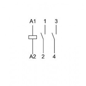 Ρελέ Ισχύος Ράγας 2P 20A 2NO 24VAC 22.22 FINDER
