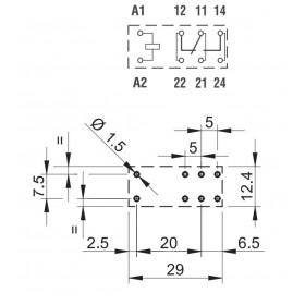 Ρελέ Μίνι 1P 110V DC 16A 4061 FINDER
