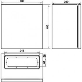 Ερμάριο Μεταλλικό 400x300x200mm Αδιάφανη Πόρτα IP66 ST3 420 LEB