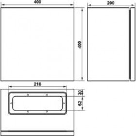 Ερμάριο Μεταλλικό 400x400x200mm Αδιάφανη Πόρτα IP66 ST4 420 LEB