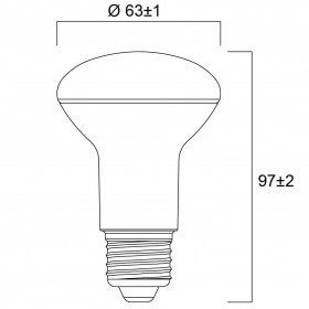 Λάμπα LED R63 7W E27 6500k 230V 0029210 SYLVANIA