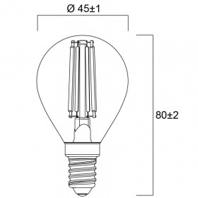 Λάμπα LED Σφαιρική 6W E14 2700Κ 230V Filament Frosted 0029538 SYLVANIA