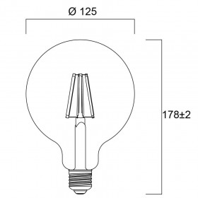 Λάμπα LED Γλόμπος G120 8W E27 2700k 230V Filament Clear 0029545 SYLVANIA