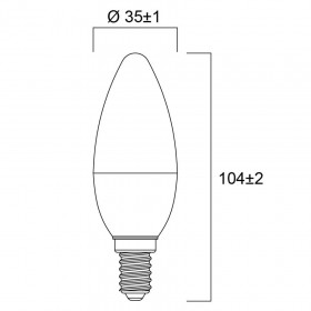 Λάμπα LED Κερί 4.5W E14 2700k 230V 0029607 SYLVANIA