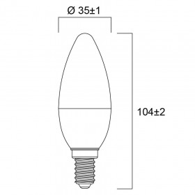 Λάμπα LED Κερί 4.5W E14 4000k 230V 0029610 SYLVANIA