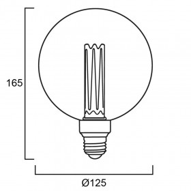Λάμπα LED G120 2.5W E27 2000k 230V Filament Mirage SYLVANIA