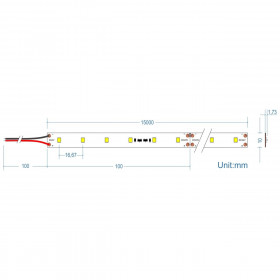 Ταινία Led 15m 9W/m 24Vdc 3000k IP20 Jazz CUBALUX