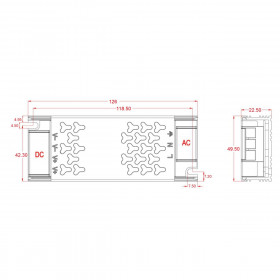 Τροφοδοτικό 60W Με Έξοδο 12VDC 2.5A CUBALUX