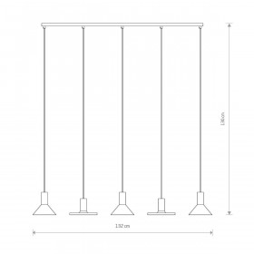 Φωτιστικό Πεντάφωτο GU10 Μάυρο Hermanos V 10906 NOWODVORSKI