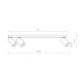 Σποτ Επίτοιχο Τρίφωτο GU10 Λευκό Mono 7811 NOWODVORSKI