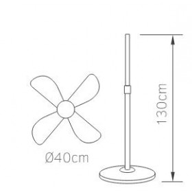 Ανεμιστήρας Δαπέδου 50W D40 Μαύρο Με Τηλεχειριστήριο LINEME