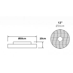 Ανεμιστήρας Πλαφονιέρα 35W D30 Με Φως Και Τηλεχειριστήριο Καφέ Marin LINEME