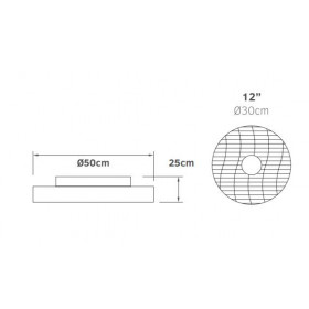 Ανεμιστήρας Πλαφονιέρα 30W D30 Με Φως Και Τηλεχειριστήριο Ξύλο Και Λευκό AURORA LINEME