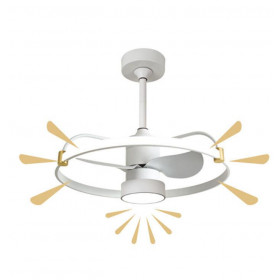 Ανεμιστήρας Οροφής 30W D60 Με Φως LED Και Τηλεχειριστήριο Λευκό Alena LINEME