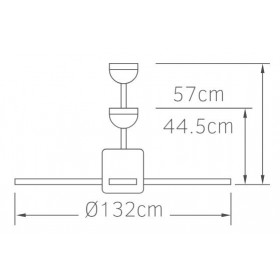 Ανεμιστήρας Οροφής 30W D132 Με Φως LED Και Τηλεχειριστήριο Wenge Atma LINEME
