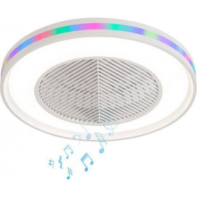 Ανεμιστήρας Πλαφονιέρα 18W D55 Με Τηλεχειριστήριο Και Ηχείο Λευκό Suono LINEME