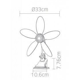Ανεμιστήρας Επιτραπέζιος 7W D33 Λευκό Με Κλιπ LINEME